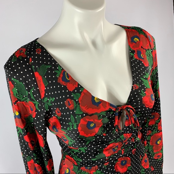 NWT FREE PEOPLE Black Combo Dress - Picture 4 of 7